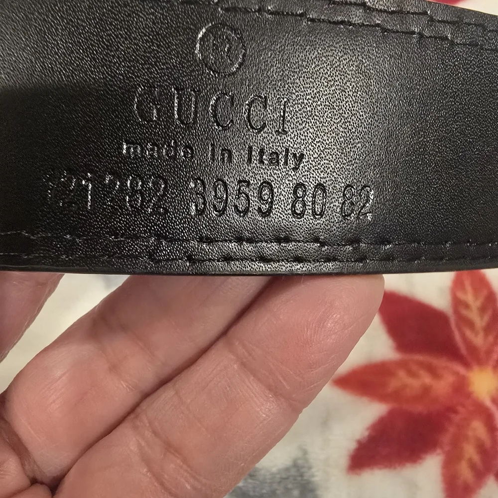 Gucci Black and Red Men's Belt